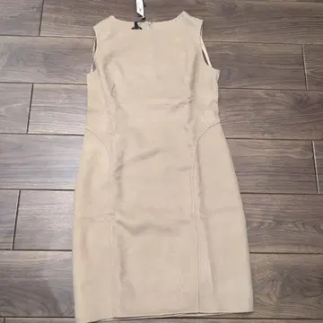 베이지 슬리브리스 원피스 사이즈 12