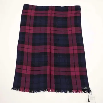 918 아쿠아 스큐텀 캐시미어 혼방 체크 머플러 새상품 대형