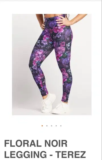 새상품 재즈사이즈 Floral Noir 레깅스 - TEREZ XS