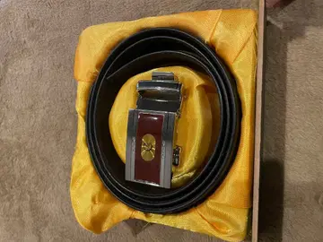 레어 블랙 벨트 장식 버클 케이스 포함