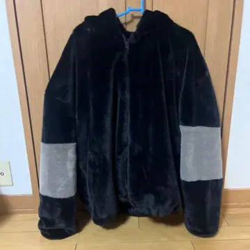 THE SHOP TK 플리스 자켓 블랙/그레이