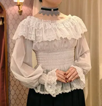 abilletage 아비에타주 튤 드레스 상의 블라우스