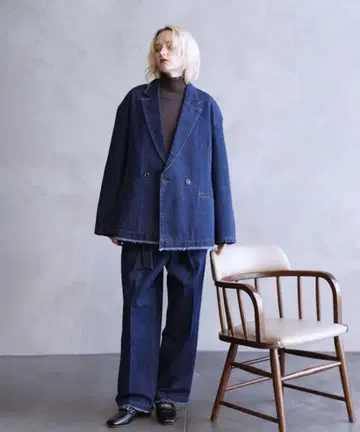 [새상품] 셋업 JUNRED 프린지 데님 자켓 데님 팬츠