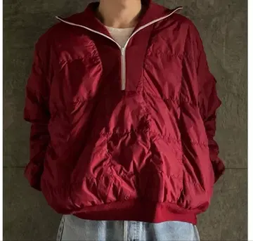 eddie bauer 70~80's 블랙 택 풀오버 구스 다운