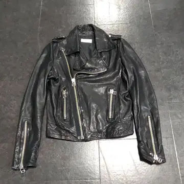 [ 여성용 더블 라이더스 ] M 램 가죽 블랙 유연한 가죽 새상품급