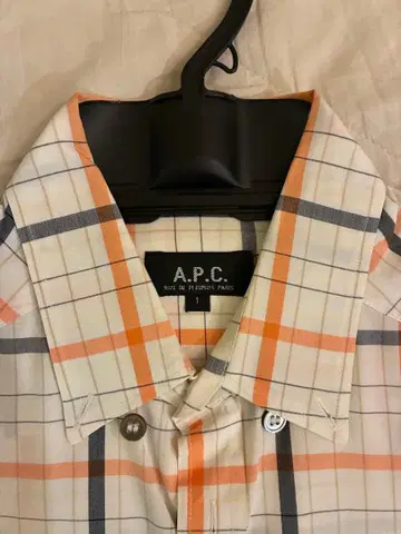 A.P.C. 체크 무늬 긴팔 셔츠