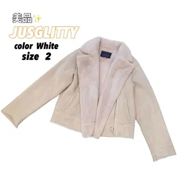 새상품급 JUSGLITTY 페이크 무스탕 라이더 2