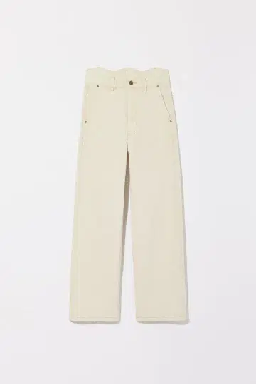 Eaphi WAVE DESIGN HIGH WAIST DENIM ivory