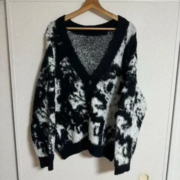 부클레 샤기 니트 리버서블 가디건