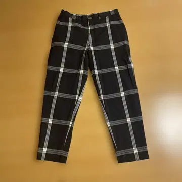 GU 체크 무늬 캐주얼 치노 팬츠