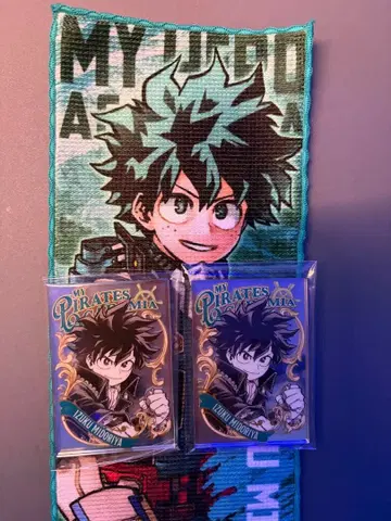 히로아카 미도리야 이즈쿠 점페스 펍 미러풍 아크릴 스티커 특전 타월