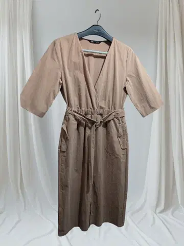 ZARA 트렌치코트풍 베이지 롱 원피스