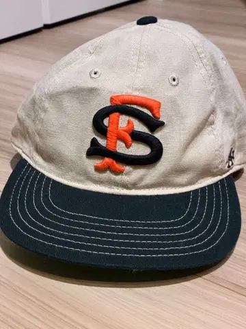 SF 로고 야구 모자 베이지/네이비