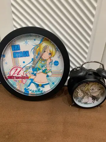 러브 라이브 아야세 에리 벽걸이 시계 알람 시계 세트 작동 확인 완료