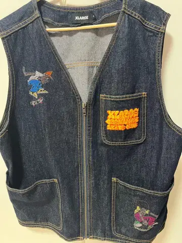 XLARGE 데님 베스트 M 사이즈