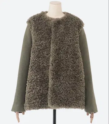 HYKE FAUX SHEARING JACKET 17466