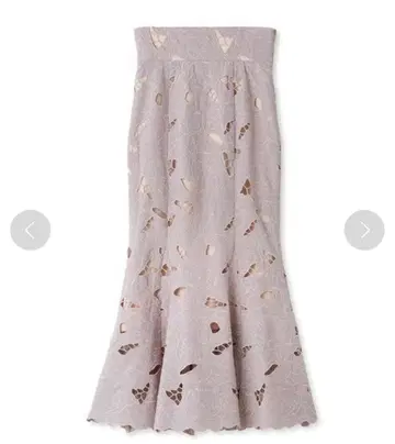 커팅 레이스 머메이드 스커트