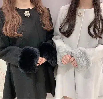 에블린 비쥬 플레어 코트 블랙 사에코 씨 코트 네일 칩 포함