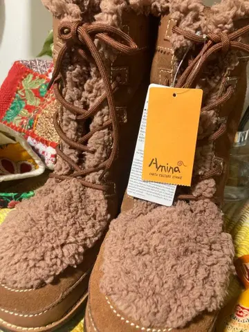 차이하네/뱅글 부츠 남성용 LL 에스닉 / 브라운