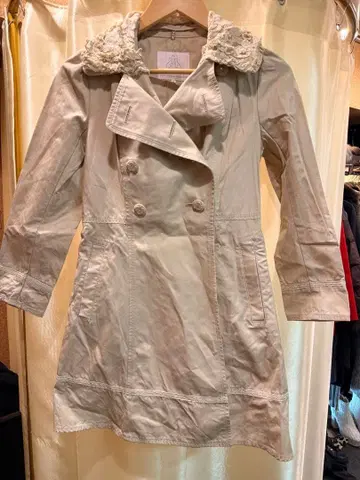 Rebecca Taylor 트렌치코트 여성용 베이지 벨트 없음