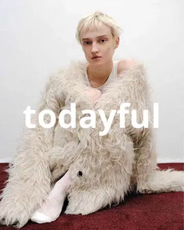 TODAYFUL 브러시드 믹스 가디건/ECRU