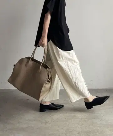 JISTORY 천연 가죽 백 베이지