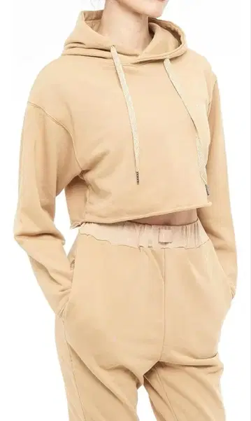 TENN 후드 부착 트레이닝복 크롭 후드티 M 사이즈