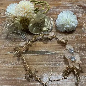 성인식 꽃 장식 헤어 액세서리