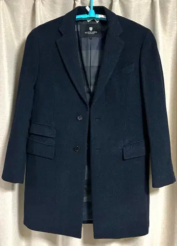 블랙 라벨 크레스트 빌리지 / 울 샤기 체크 체스터 코트