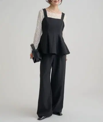 트위드 페플럼 뷔스티에 셋업