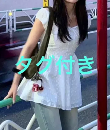 ACLENT 코튼 레이스 미니 원피스