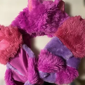 디즈니랜드 체셔 고양이 머플러 보라색 핑크