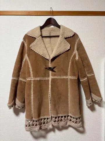 무스탕 코트 보아 돈피 y2k