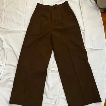 and me 브라운 와이드 팬츠
