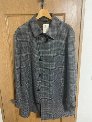 GARAGE 체크 무늬 스텐카라 코트