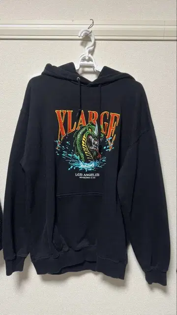 XLARGE 블랙 후드티 M