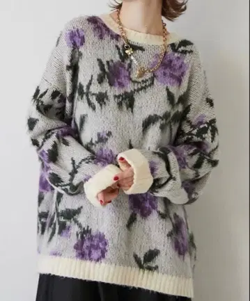 jouetie 니트 꽃무늬 긴팔 니트 스웨터 새상품급