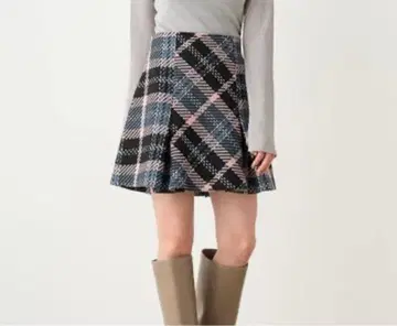 snidel 로빙 체크 미니 스커트