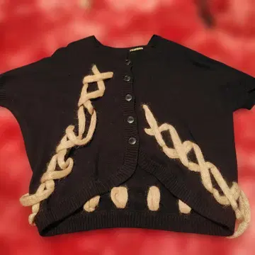 FRAPBOIS 블랙 꽈배기 오버사이즈 가디건