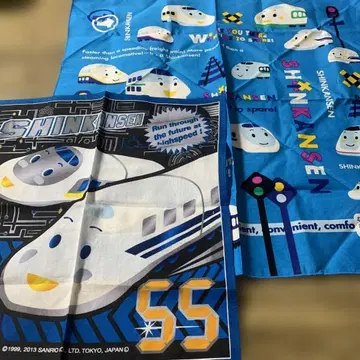 신칸센 레트로 냅킨, 손수건 세트. 산리오