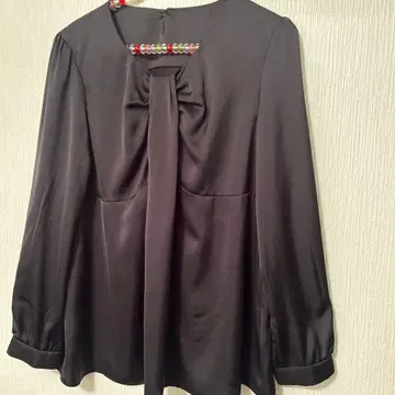 도쿄 스타일 Leporte 긴팔 블라우스 블랙