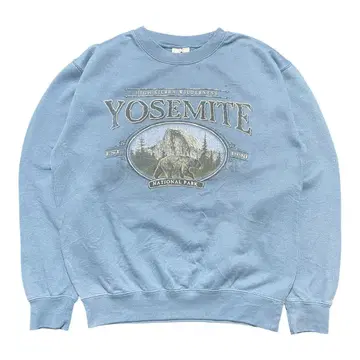 USA 구제 의류 요세미티 맨투맨 트레이닝복 애니멀 프린트 그리즐리