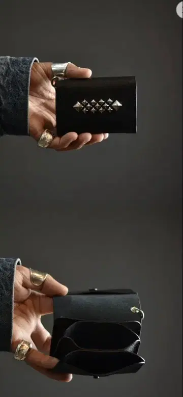 CALEE STUDS LEATHER MULTI CASE WALLET