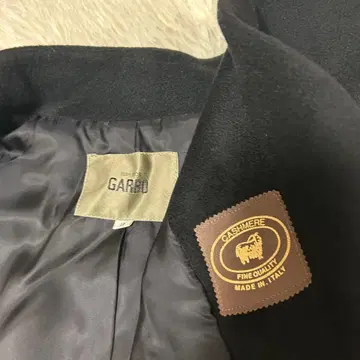 100% 캐시미어 코트 노카라 이탈리아 울 블랙 검정