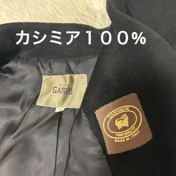 캐시미어 100% 코트 노카라 이탈리아 울 블랙 검정