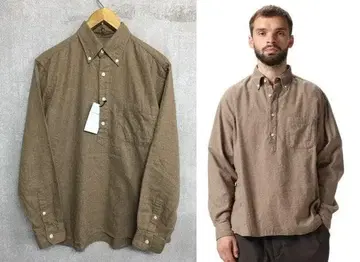 소프넷 21aw 새상품급 택 포함 플란넬 포켓 부착 BD 셔츠