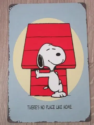 스누피 메탈 사인 양철 간판 47-75