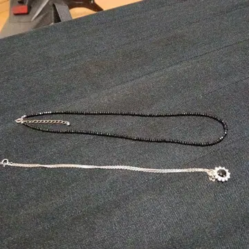 블랙 스피넬 목걸이 2개 세트! 액막이에. 미사용 새상품!