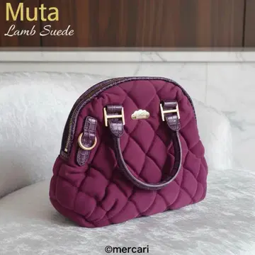 [미사용 새상품] [muta] 라무 스웨이드 가죽 퀼팅 백