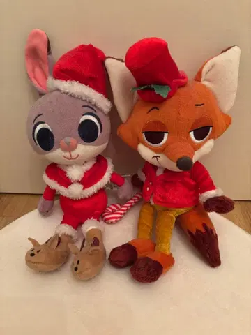 주토피아 닉 주디 봉제 인형 크리스마스 산타 주토피아 2